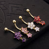 Flower Star Navel Nail Ring Body Puncture   pink - Mega Save Wholesale & Retail - 4