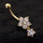 Flower Star Navel Nail Ring Body Puncture    white - Mega Save Wholesale & Retail - 2