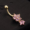 Flower Star Navel Nail Ring Body Puncture   pink - Mega Save Wholesale & Retail - 3