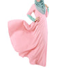 Muslim Women Garments Long Dress Lace Macrame Sunday Clothes  pink  M - Mega Save Wholesale & Retail - 2