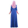 Muslim Women Garments Long Dress Lace Macrame Sunday Clothes   dark blue  M - Mega Save Wholesale & Retail - 3