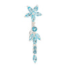 Flower Navel Nail Buckle Body Puncture Non-mainstream   blue - Mega Save Wholesale & Retail - 1