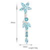 Flower Navel Nail Buckle Body Puncture Non-mainstream   blue - Mega Save Wholesale & Retail - 5