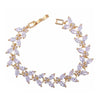 Bracelet Flower Diamanted Colorful Zircon    white - Mega Save Wholesale & Retail - 1
