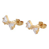 18K Gold Platinum Galvanized Austrian Zircon Earrings   white - Mega Save Wholesale & Retail - 1