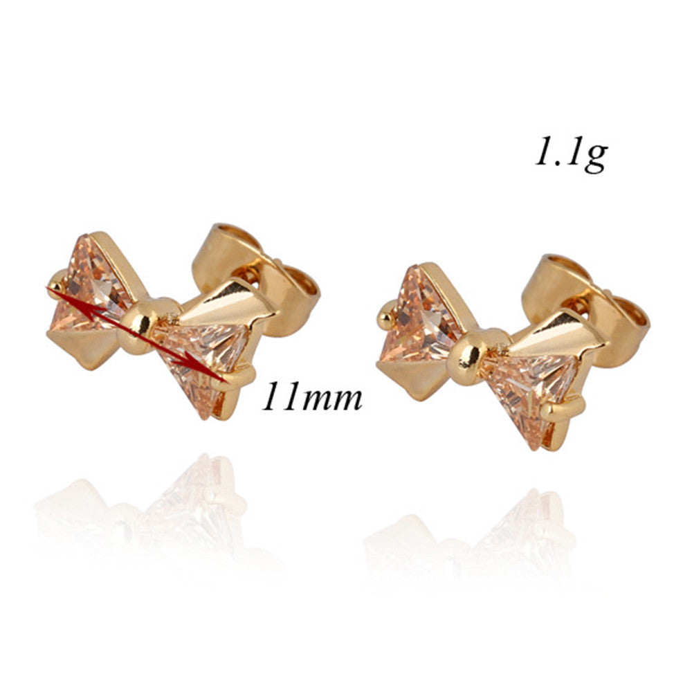 18K Gold Platinum Galvanized Austrian Zircon Earrings   white - Mega Save Wholesale & Retail - 3