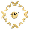 Living Room Decoration Silver Butterfly Wall Clock    golden - Mega Save Wholesale & Retail