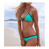 European Swimwear Swimsuit Triangle Bikini  lake green  S - Mega Save Wholesale & Retail - 1