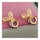 18K Gold Galvanized Austrian Zircon Ear Studs   white - Mega Save Wholesale & Retail - 4