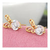 18K Gold Galvanized Austrian Zircon Ear Studs   white - Mega Save Wholesale & Retail - 2