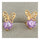 18K Gold Galvanized Austrian Zircon Ear Studs   purple - Mega Save Wholesale & Retail - 1