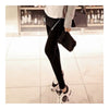 Leggings Woman Slim Fake 2pcs Skirt   zipper skirt black - Mega Save Wholesale & Retail