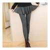 Leggings Woman Slim Fake 2pcs Skirt   big peplum dark grey - Mega Save Wholesale & Retail