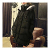 Woman Winter Thick Loose Middle Long Down Coat    black   S - Mega Save Wholesale & Retail - 1