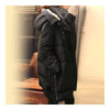 Woman Winter Thick Loose Middle Long Down Coat    black   S - Mega Save Wholesale & Retail - 2