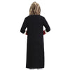 Muslim Short Dress Long Sleeve Knit Fake 2pcs Suit  red - Mega Save Wholesale & Retail - 3