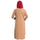 Muslim Short Dress Long Sleeve Knit Fake 2pcs Suit   coffee - Mega Save Wholesale & Retail - 3