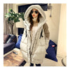 Woman Winter Thick Loose Middle Long Down Coat    beige   S - Mega Save Wholesale & Retail - 1