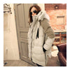 Woman Winter Thick Loose Middle Long Down Coat    beige   S - Mega Save Wholesale & Retail - 2