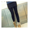 Leggings Woman Slim Fake 2pcs Skirt   zircon skirt black - Mega Save Wholesale & Retail
