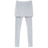 Leggings Woman Slim Fake 2pcs Skirt   zircon skirt light grey - Mega Save Wholesale & Retail
