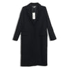 Woman Black Coat Tailored Collar Simple Oversize   S - Mega Save Wholesale & Retail - 1