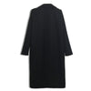 Woman Black Coat Tailored Collar Simple Oversize   S - Mega Save Wholesale & Retail - 2