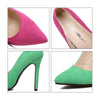 Pointed Thin High Heel Night Club Candy's Color Thin Shoes   peach