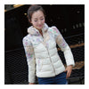 Winter Fashionable Short Thin Light Down Coat Woman   white   M - Mega Save Wholesale & Retail - 1