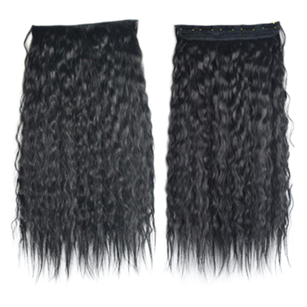 Colorful Corn Hot 5 Cards Hair Extension Wig     black