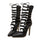 Sexy Night Club Hollow Cross Lace-up Thin High Heel Pointed Shoes Sandals  black - Mega Save Wholesale & Retail