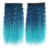 Colorful Corn Hot 5 Cards Hair Extension Wig     peacock gradient ramp