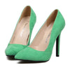 Pointed Thin High Heel Night Club Candy's Color Thin Shoes   green