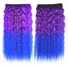 Colorful Corn Hot 5 Cards Hair Extension Wig     rose red sapphire blue