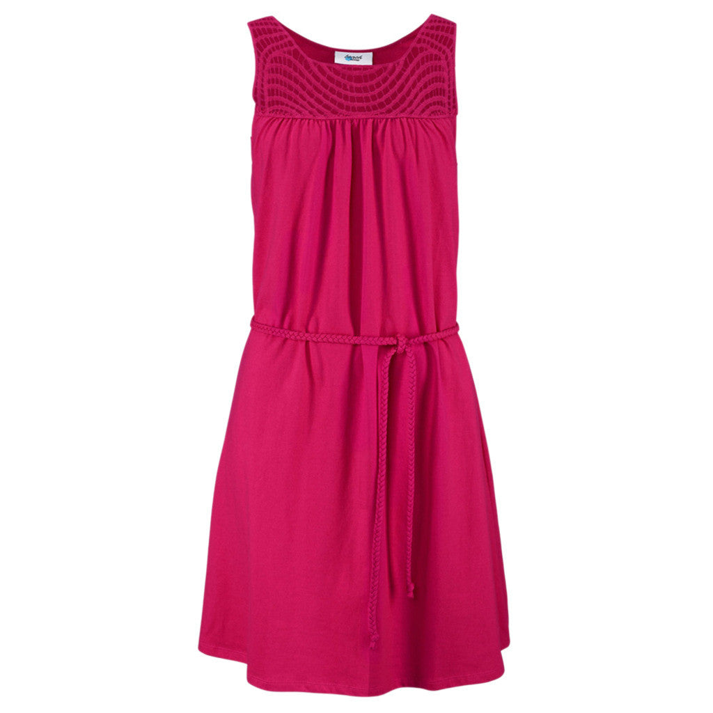 Collar Hollow Drawstring Dress   rose red   S - Mega Save Wholesale & Retail