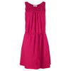 Collar Hollow Drawstring Dress   rose red   S - Mega Save Wholesale & Retail