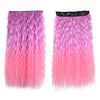Colorful Corn Hot 5 Cards Hair Extension Wig     warm pink gradient ramp