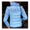 Winter Fashionable Short Thin Light Down Coat Woman   light blue  M - Mega Save Wholesale & Retail - 3