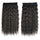 Colorful Corn Hot 5 Cards Hair Extension Wig     brown black