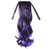 Gradient Ramp Horsetail Lace-up Curled Wig KBMW black to dark purple - Mega Save Wholesale & Retail - 1