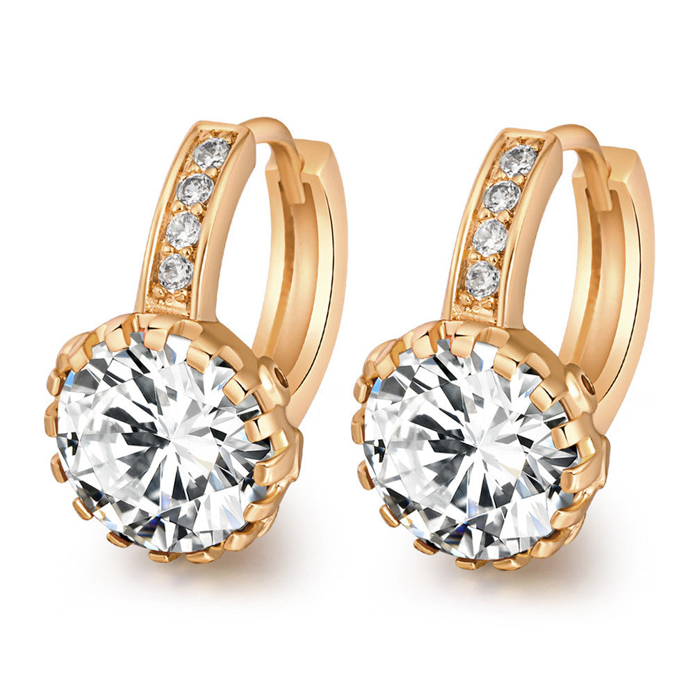 Zircon Earrings Top Grade Ear Accessories   white - Mega Save Wholesale & Retail - 1