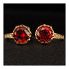 Zircon Earrings Top Grade Ear Accessories   red - Mega Save Wholesale & Retail - 3