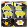 Thick stainless steel omelette Model breakfast egg fried egg ring love Mickey type of bread mold 5 sets   Flower - Mega Save Wholesale & Retail - 3