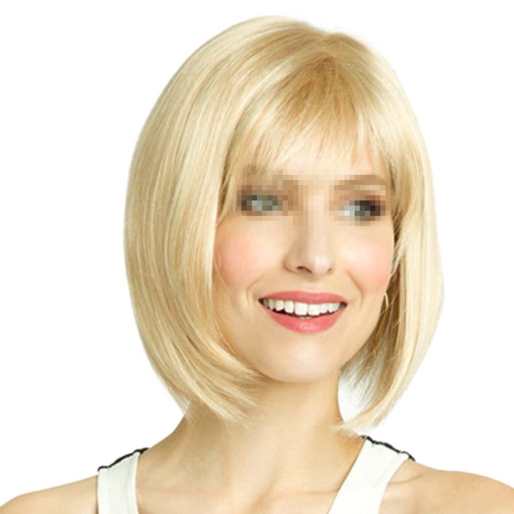 Golden Short Straight Hair Wig Cap - Mega Save Wholesale & Retail - 1