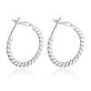 18K Gold Platinum Galvanized Simple Earrings   white - Mega Save Wholesale & Retail - 1