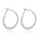 18K Gold Platinum Galvanized Simple Earrings   white - Mega Save Wholesale & Retail - 1