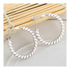 18K Gold Platinum Galvanized Simple Earrings   white - Mega Save Wholesale & Retail - 2