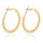 18K Gold Platinum Galvanized Simple Earrings   yellow - Mega Save Wholesale & Retail - 1