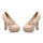 Super High Heel Round Platform Low-cut Women Shoes   beige  35 - Mega Save Wholesale & Retail
