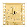 3D Acrylic Wall Clock Vintage Mirror Decoration Roll Film   golden - Mega Save Wholesale & Retail